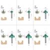 Alloy Router Bit 8mm Shank Collection Including Flat Ballnose V Shaped Cutters for Woodcrafts Projects