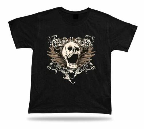 Skeleton Skull Demon Evil feathers awesome cool t shirt tee stylish design