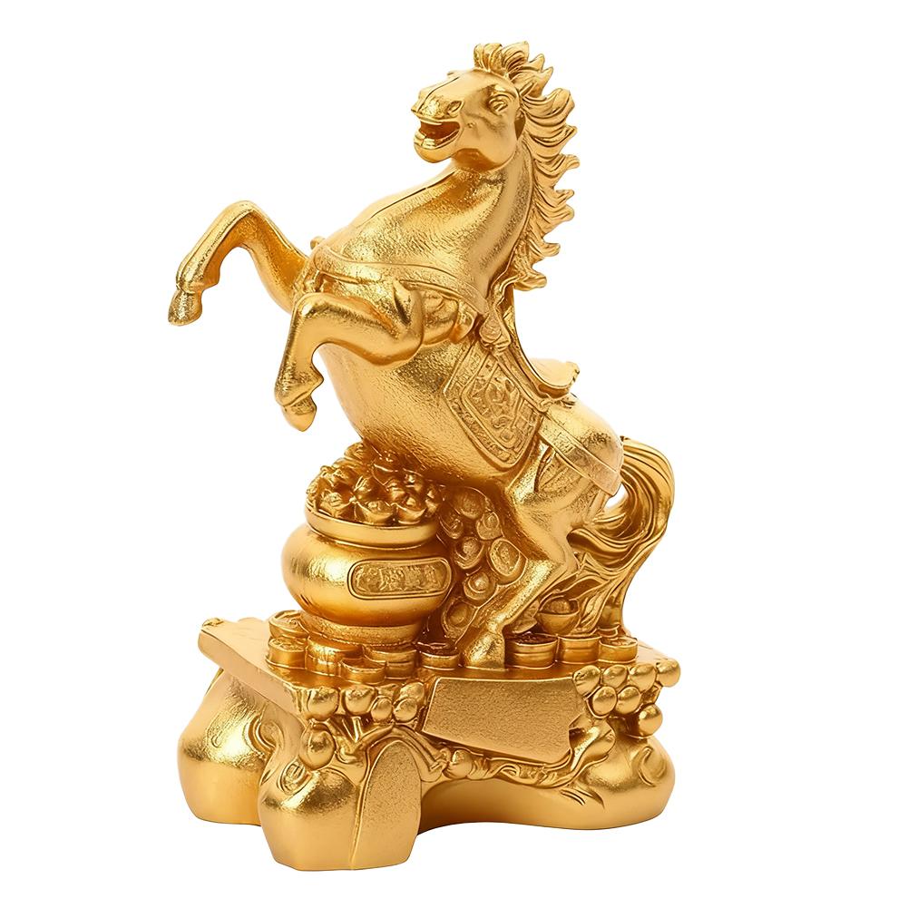 Lucky Charm Zodiac Animal Horse Sculpture Statue 2026 Year Of The Horse FengShui Zodiac Animal Sculpture Fortune Wealth Ornament