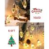 2Pcs Christmas Snow Globe String Lights Indoor Decorations 6.6 FT Battery Operated Powered String Lights for Christmas Tree Snow Scene in 20 Clear