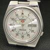 GENUINE VINTAGE SEIKO 5 AUTOMATIC JAPAN MENS SILVER COLOR DIAL WATCH a701677-5 R206c-a701677