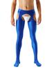 Oil Shiny Glossy Crotchless Pantyhose Sexy Open Crotch Pants Wet Look Tights Silky Stockings Slim High Waist Leggings