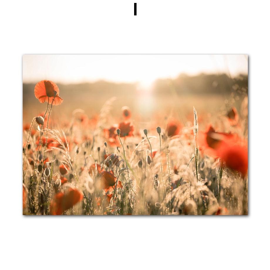 Herbstlandschaft Ahornwald Elch Weizen Schilfblume Eule Poster Drucke Nordische Wandkunst Leinwandmalerei Wohnzimmer Heimdekor