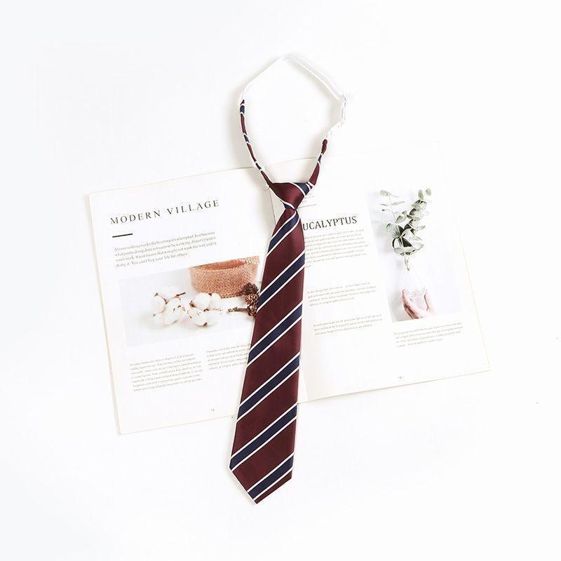 Silk Kids Tie With Striped Pattern For Graduation And School Events