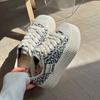 Clearing Air Mesh White Shoes Shiny Sequined Women Casual Thick-Soled Flats Shoes Female Casual Sneaker Sports Canvas Shoes