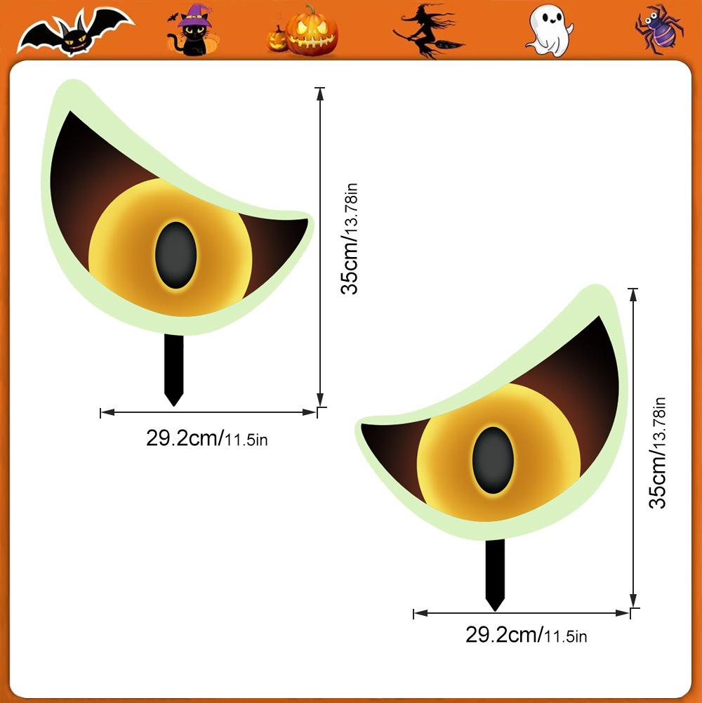 Outdoor Decorations - Glow in The Dark Skeleton Silhouette Lawn Signs for Halloween Lawn Garden Front Yard Decorations Outside