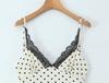Spring 2026 European & American Style Women's Polka Dot Lace Camisole Dress