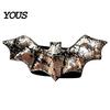 Bat Shape Window Drapes Holders Halloween Curtain Tieback, Glossy Holder, Gothic No Drill Drapery Holdbacks Holdback for Home Theme Party Haunted