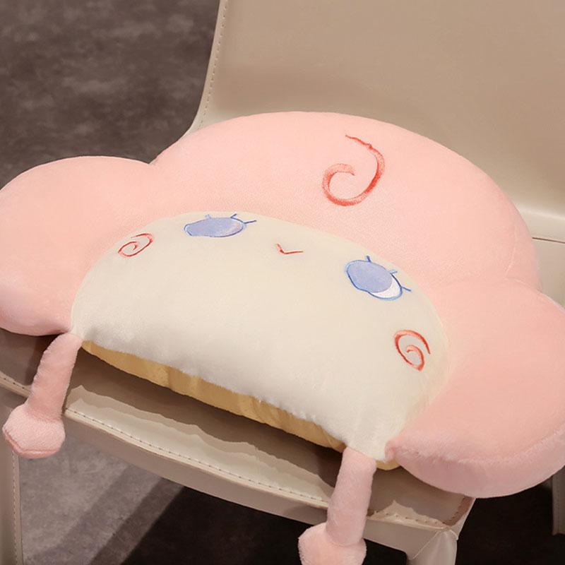 Cute Half Flower Plush Backrest Cushion Kid Cartoon Body Pillow For Bedroom Living Room Sofa Cozy Seat Cushion For Long Sitting