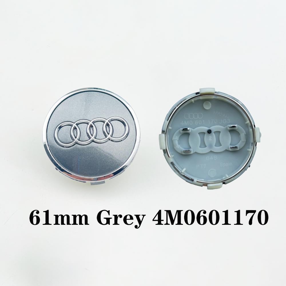 MMM New Black Grey 4pcs Set Audi Car Wheel Center Caps 60mm 61mm 69mm 68mm Automotive for Audi A3 A4 A5 A6 A7 A8 S4 S6 4B0601170