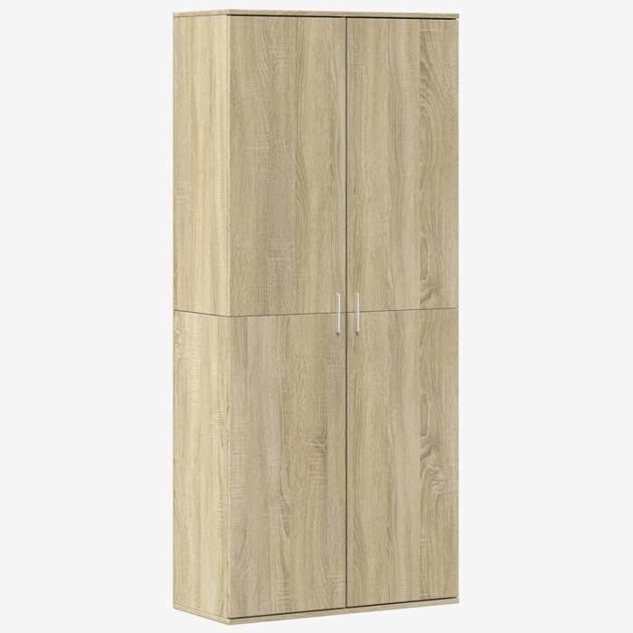 VidaXL Buffet haut chêne sonoma 80x35x180 cm bois d'ingénierie, buffet, meuble de rangement, armoire haute, armoire, armoire 3276653