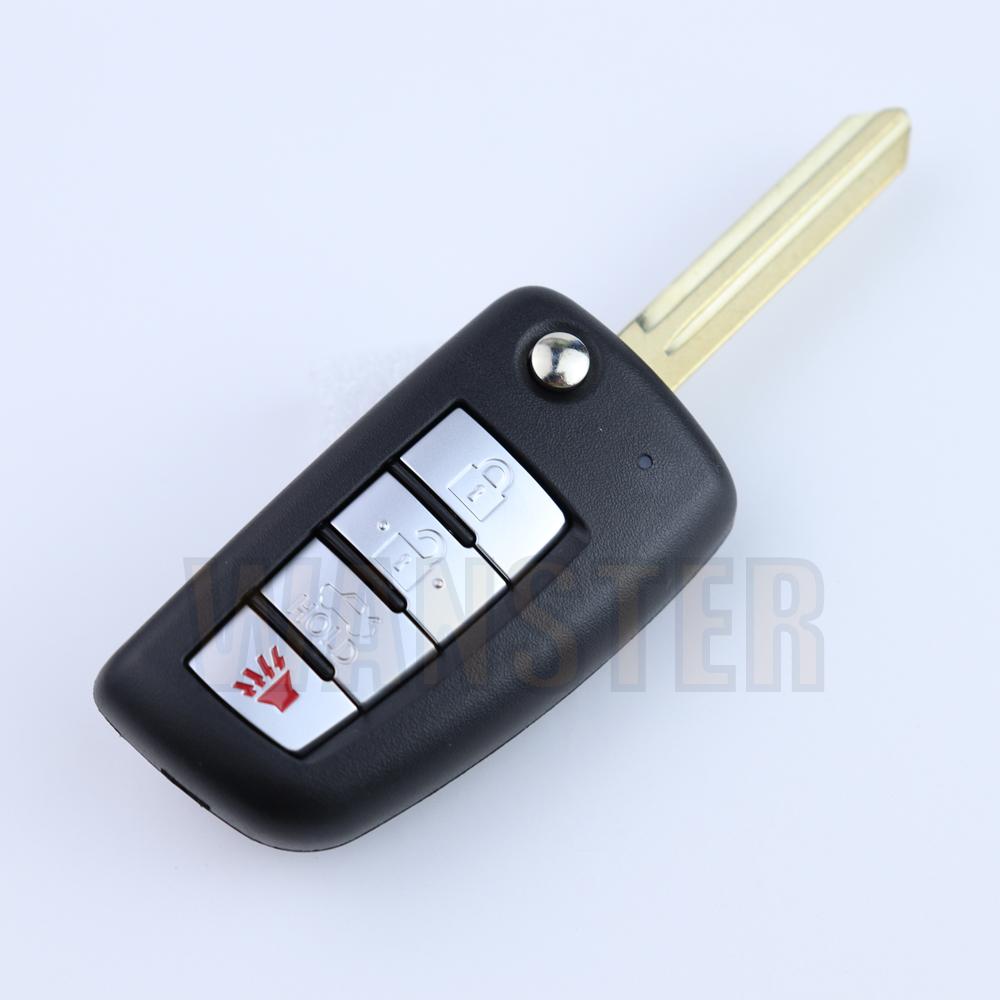 2 3 4 Bottons Car Key Case Shell Housing For Nissan X-Trail Qashqai J11 Juke Murano Micra Tiida Maxima Altima Kicks Accessories