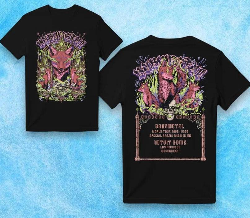 BABYMETAL Fox Chapel Tour T-Shirt – Unisex Fan Tee XL