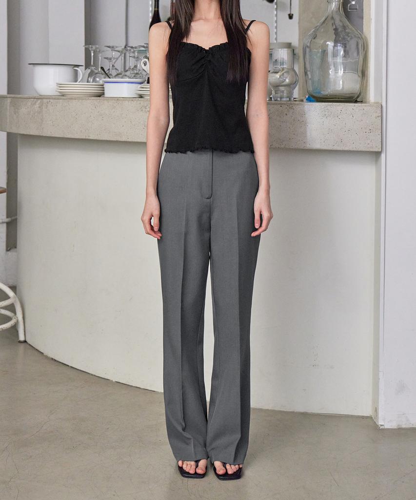 Leondeondada Signature Essentail Bootcut Slacks, Charcoal