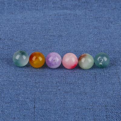 Natürliche, lose, bunte Jade-Rundperlen für die Schmuckherstellung, DIY-Charm-Armband, 6/8/10 mm