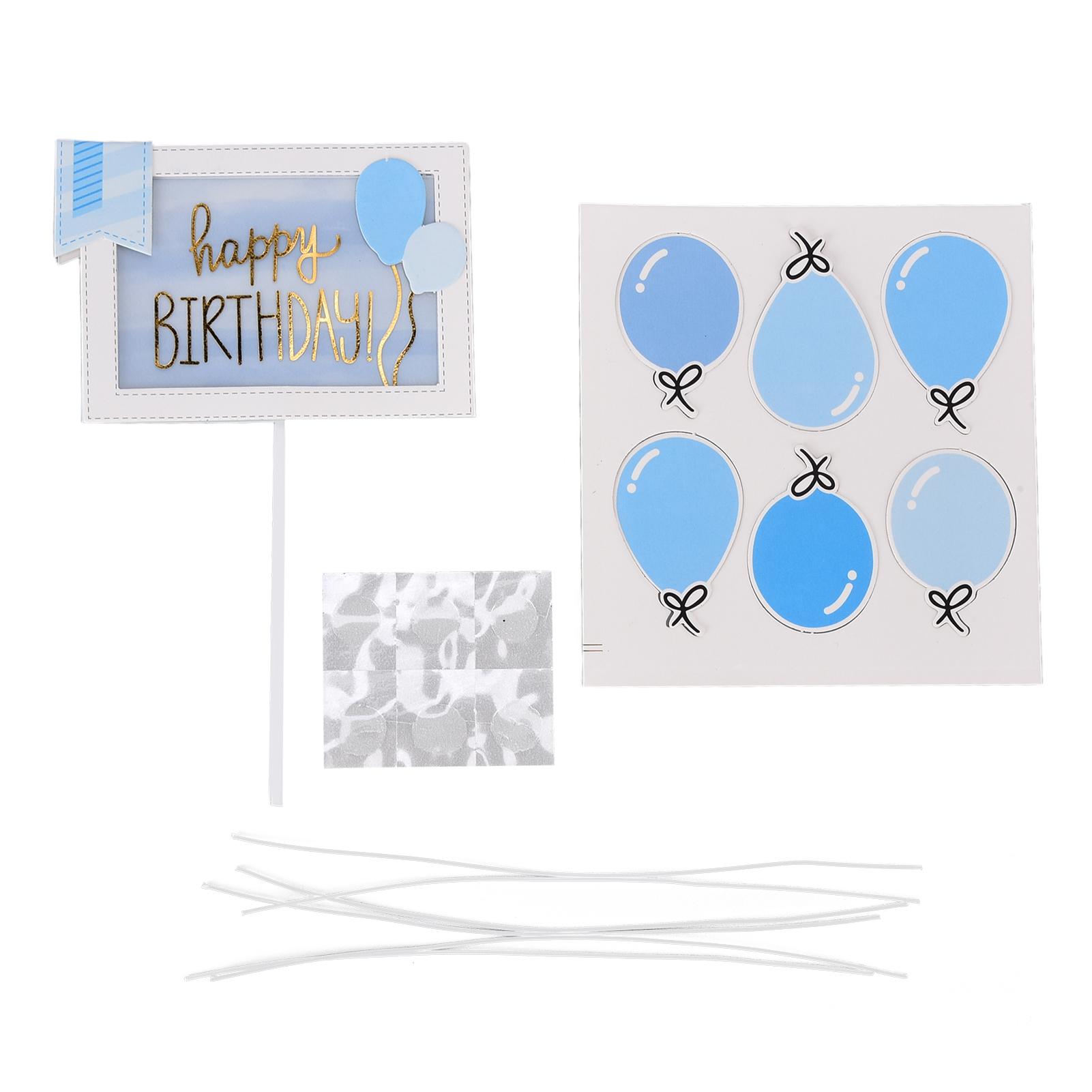 

2pcs Cake Topper Letters Cake Toppers with Cute Balloon for Birthday Decorations