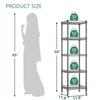 5 Tier Standing Shelving Metal Units Adjustable Height Wire Shelf Display Rack for Laundry Bathroom Kitchen 11.8 W x 11.8 D x 5