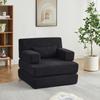2-in-1 Sleeper Sofa, Modular Chenille Sofa, Foldable Guest Bed with Iron Frame, Adjustable Single Sofa for Living Room, Bedroom, Office