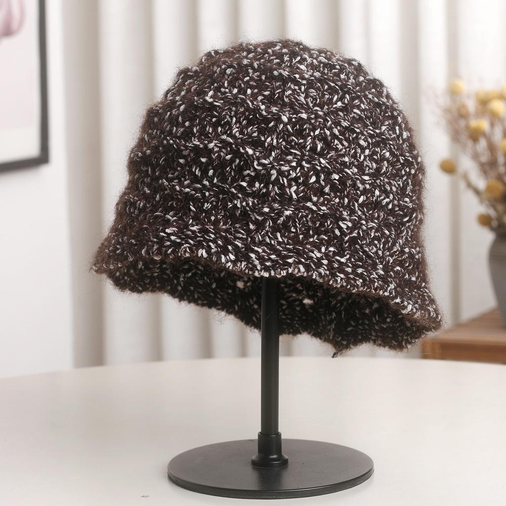 Autumn and Winter New Hollow Lace Bag Head Knitted Fisherman Hat Children Mori Fashion Versatile Wool Hat Cold Hat