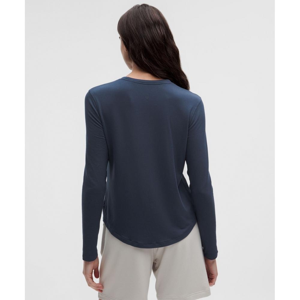 Lululemon Love Long Sleeve Shirt  Becalm Club Blue