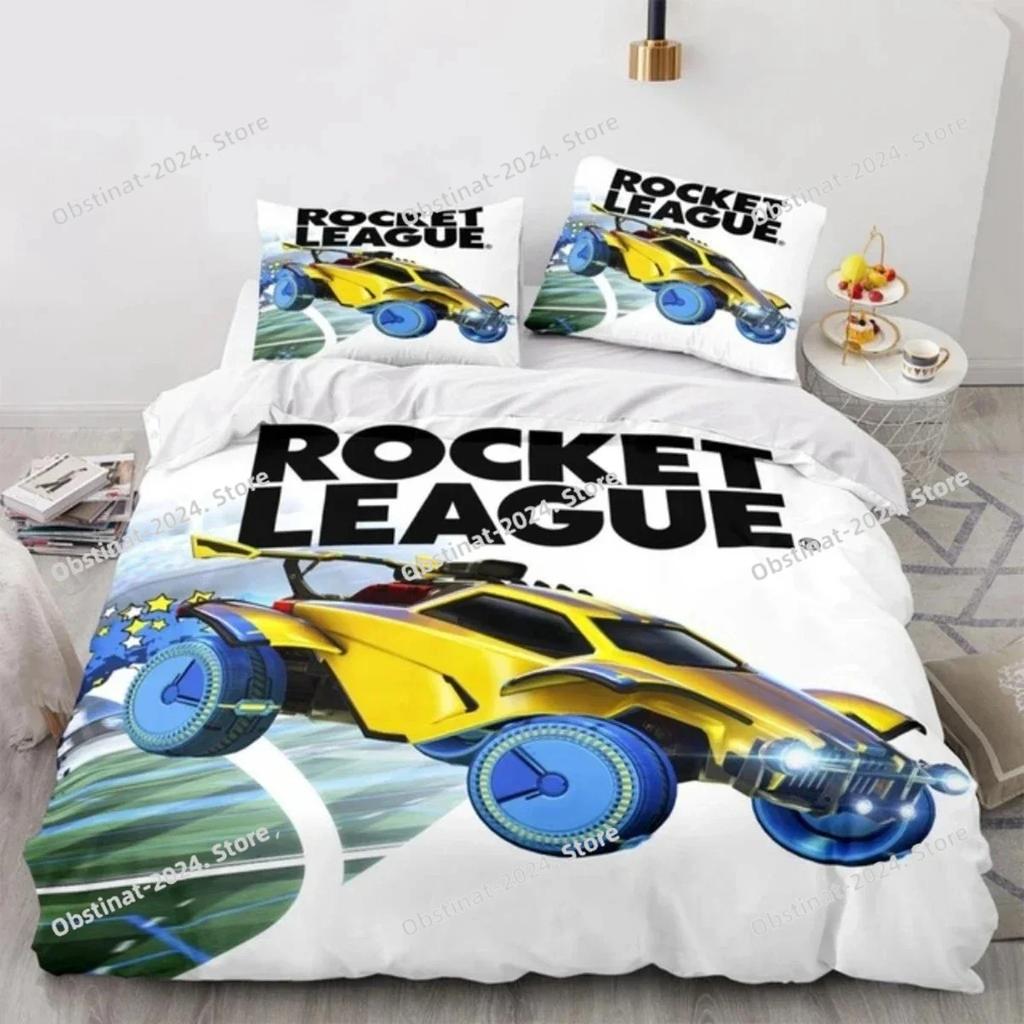 3D Game League Rocket Bedding Set Duvet Cover Full Queen King Size Pillowcase Bed Printed Bed Set Aldult Kid Bedroom Single Twin