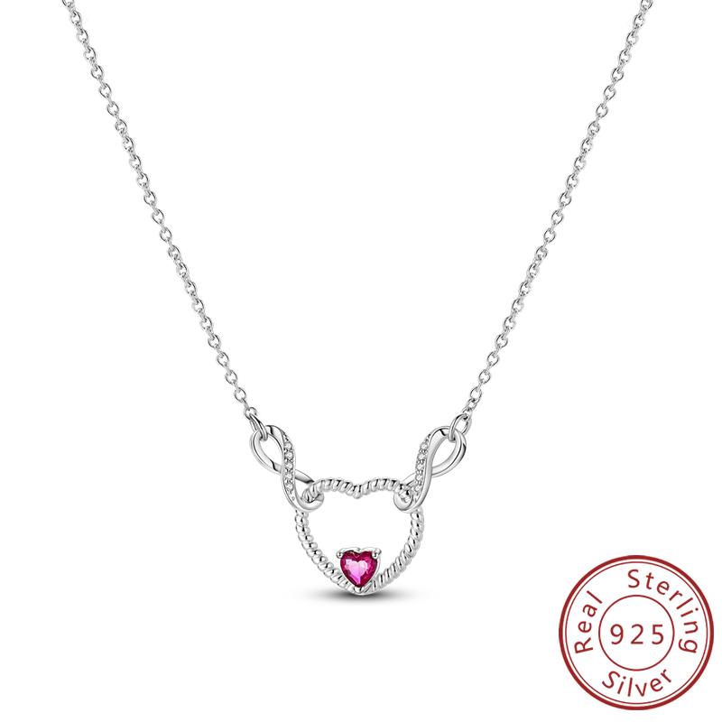 New Copper Necklaces Tulip Heart Sun Star Moon Bow Zircon Pendant Necklace For Women Fashion Jewelry Making Gifts