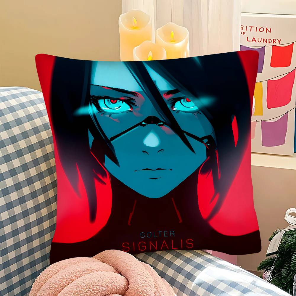 Pc Popular SSignalis Horror Game Anime Pillow Case Fashion Square Pillowcase Bedroom Sofa Room Ins Decoration Leisure