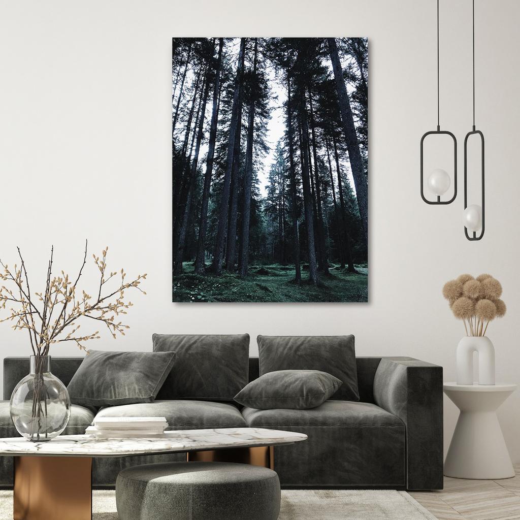 Canvas Print Forest On a Cloudy Day