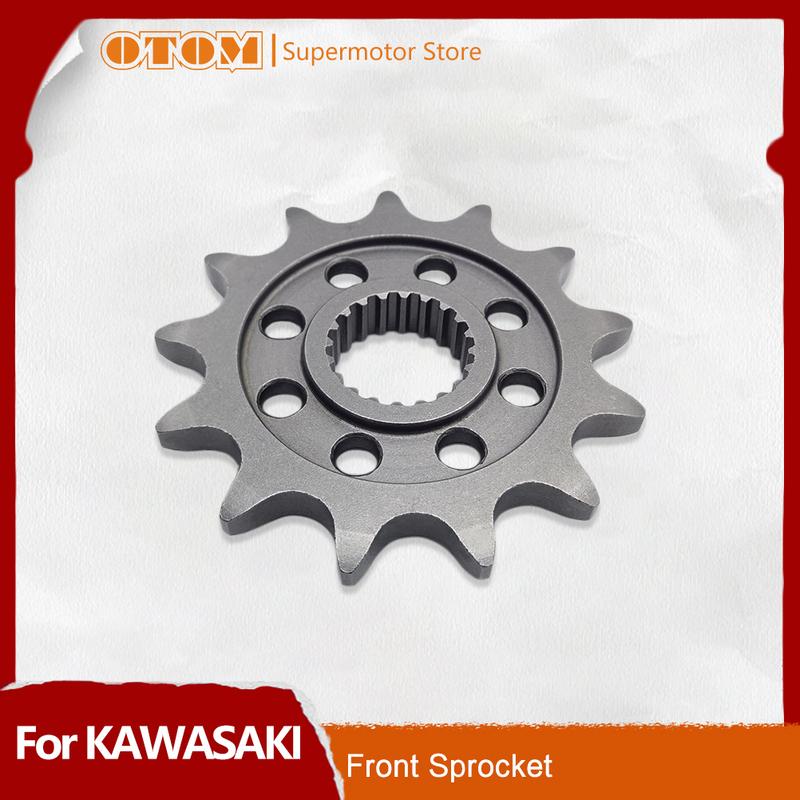 OTOM For KAWASAKI KX250F KX250X Motorcycle Chain Front Sprocket Dirt Bike Enduro Accessories Part 520-13T Engine Forged Sprocket 520-13T