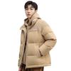 New stand-up collar down jacket white duck down for men and women to keep warm, winter couple fashion versatile contrasting down jacket