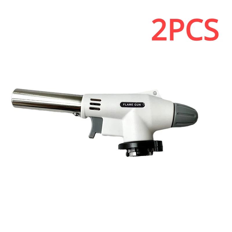 Portable Cassette Flame Gun Multifunctional Adjustable Household BBQ Torch Burner for Camping BBQ Baking Cooking Heating Tool