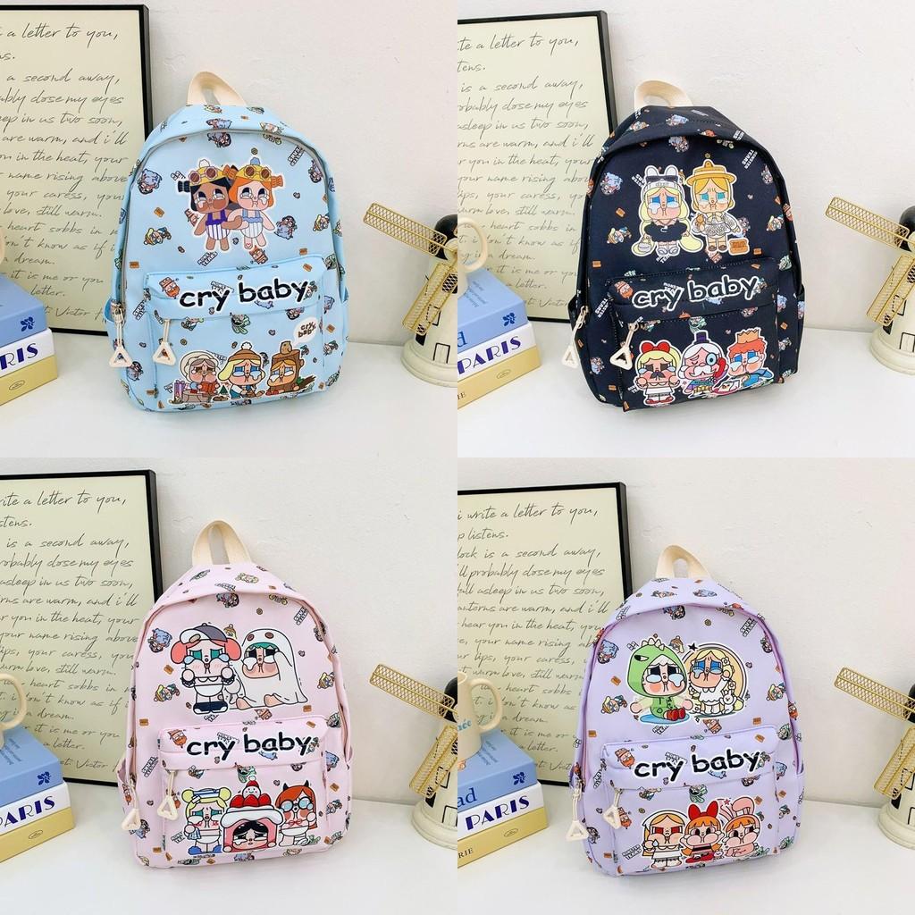 Kids Lightweight School Bag With Cry Baby And Letter Prints For Toddlers