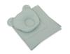 Baby Bedding with Filling, Duvet and Contoured Pillow Teddy Bear - 2-piece Set - Sage