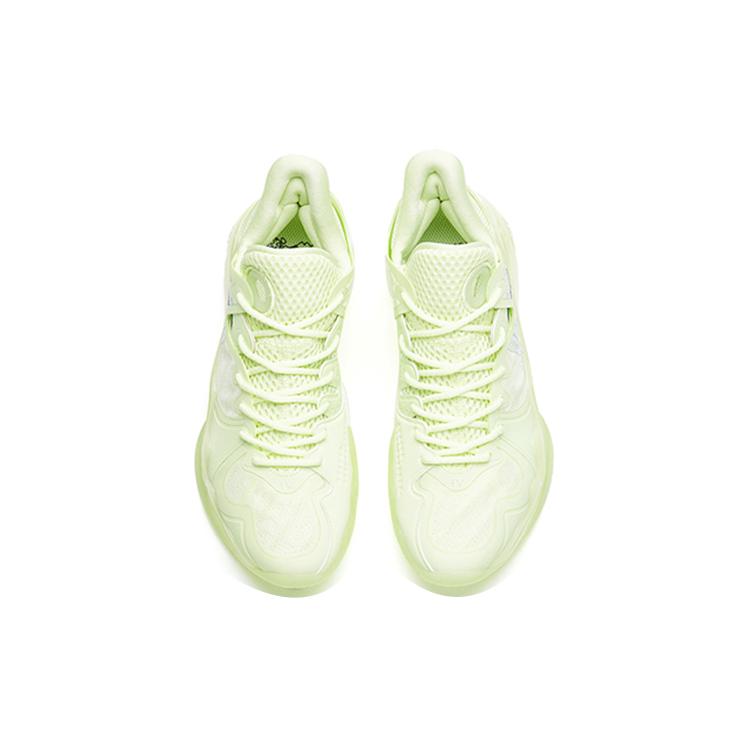 New Anta Shock Wave 4 Cushioning Anti Slip And Wear Resistant Mid Top Performance Basketball Shoes Women's Green Night 122231106-4