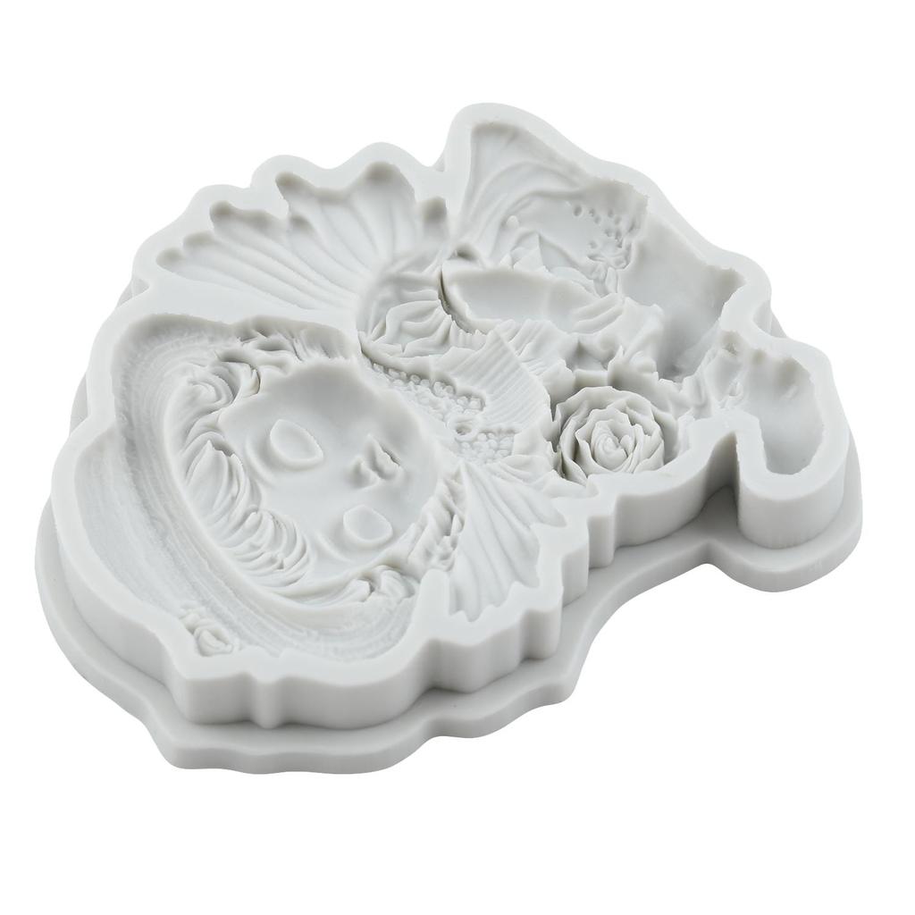 Angel Silicone Molds Flower Fairy Lotus Fairy Fondant Mold Cake Decorating Tools Cupcake Topper Candy Chocolate Gumpaste Mold