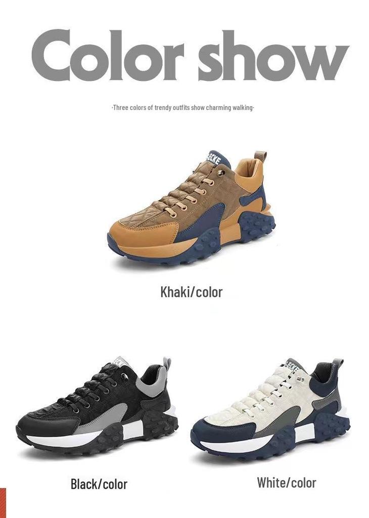 Atmungsaktive Freizeitsport- und Wanderschuhe in Übergröße für Herren mit dicker Sohle