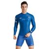 Mens Long Sleeve UPF 50 Rash Guard Swim Shirt Board Shorts Set Snorkeling Surfing Swimming