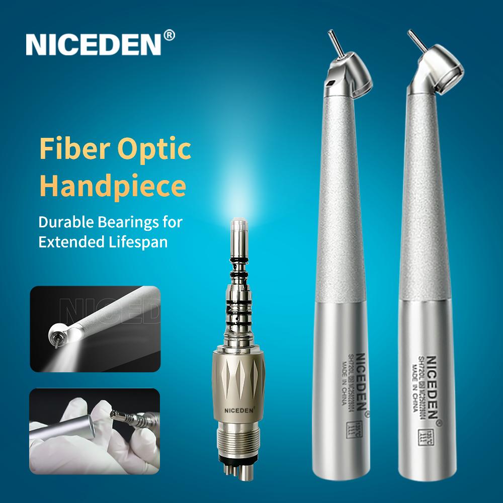 Niceden M900L Dental Optic LED High Speed Surgical Optical Handpiece with Advanced Close Cartridge for N-S-K Coupling