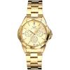 "Women's Stainless Steel Waterproof Analog Watch Gold Small Second Hand Fashion Accessory"