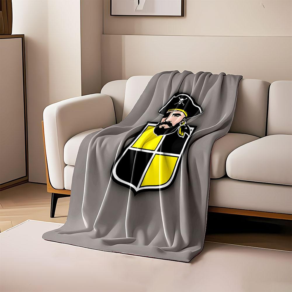 Pirate Emblem on Yellow-Black Shield print blanket soft and cozy perfect for the living room bed sofa or a nap,gift