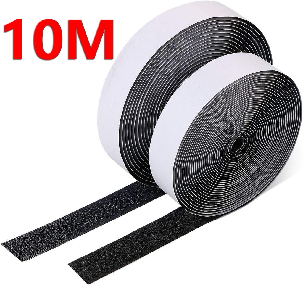5M*20/25/30/50mm Width Magic Nylon Sticker Disks Velcros Tape Self-adhesive Hook and Loop Fastener DIY Sewing Supplies with Glue