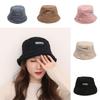 Portable Thick Warm Bucket Hat Lamb Cotton Adjustable Fisherman Cap Warm Beanies Panama Hat Girls Boys