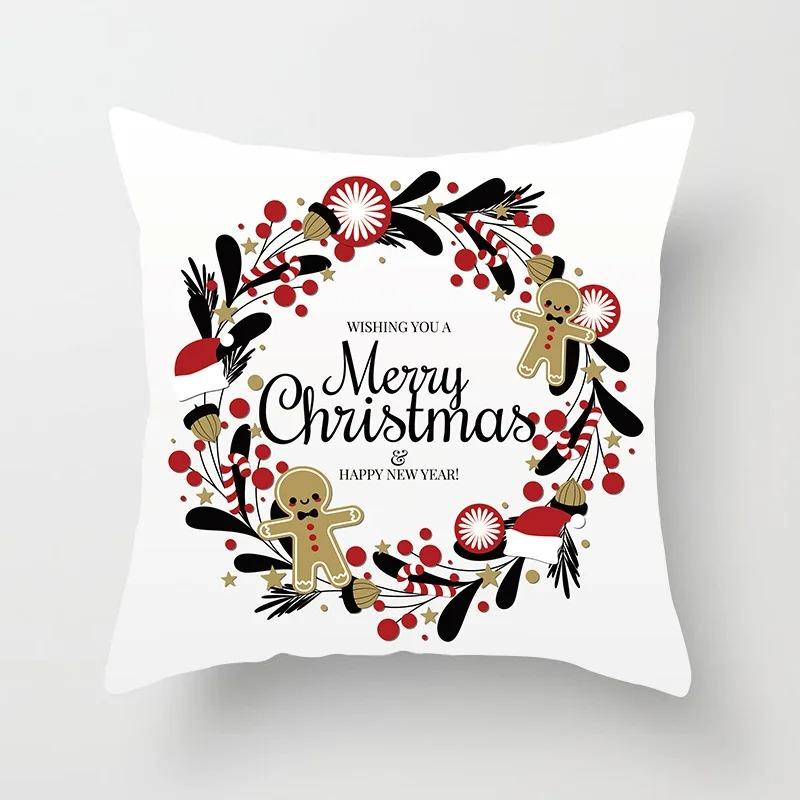 Christmas Themed Pillowcases Car Accessories Office Santa Claus Living Room Sofa Home Pillowcases
