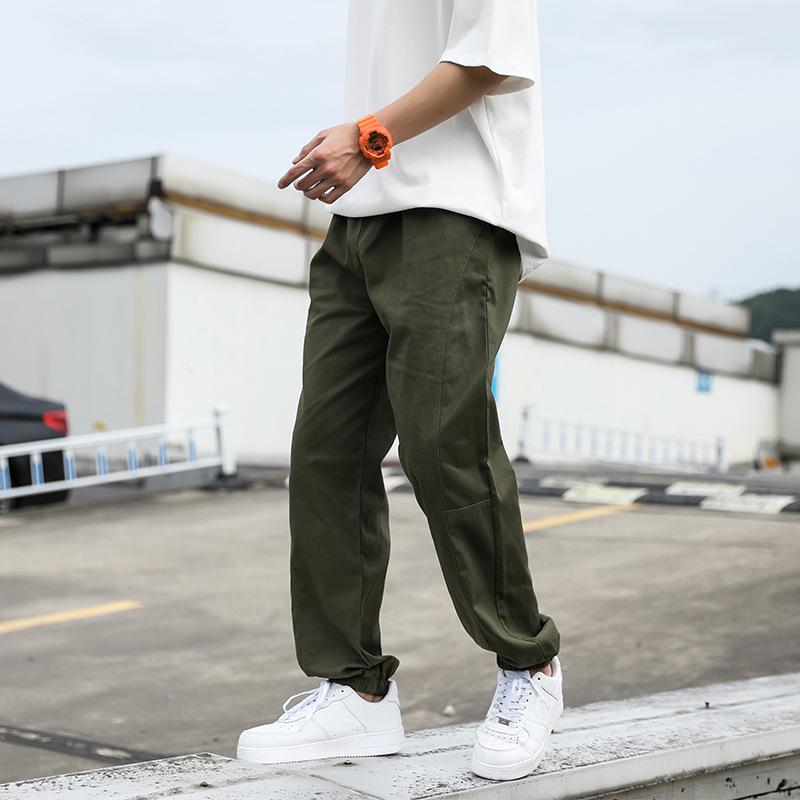 Men'S Spring New Men'S Hong Kong Style Casual Pants, Youth Trend Loose Tooling Casual Trousers