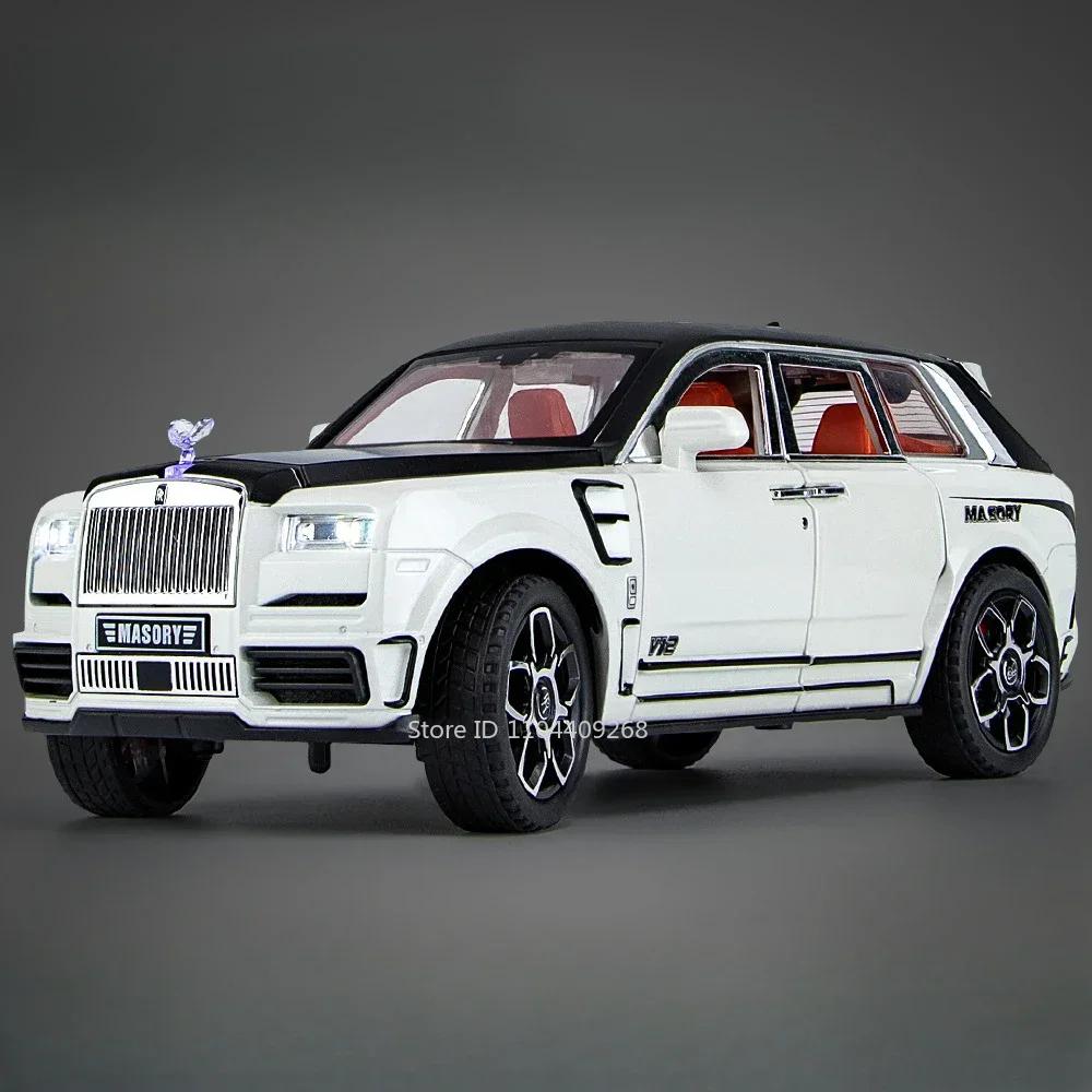 1:24 Rolls-Royce Spectre Cullinan Masory Car Model Toy Sound Light Shock Absorption Vehicle Models Desktop Ornaments Gift