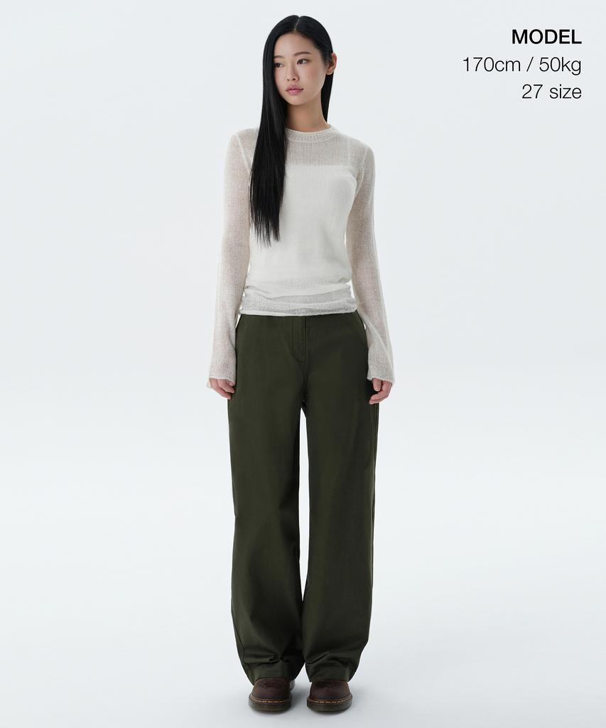 MUSINSA STANDARD WOMAN Women'S Wide Chino Pants [Khaki]