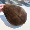 Fashion Retro Corduroy Newsboy Cap Unisex Large Head Size Warm Hat