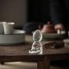 Ch'An Buddha Glass Ornaments Tea Table Decorations Tea Ceremony Accessories Small Buddha Statue Tranquil Spirit Tea Pets