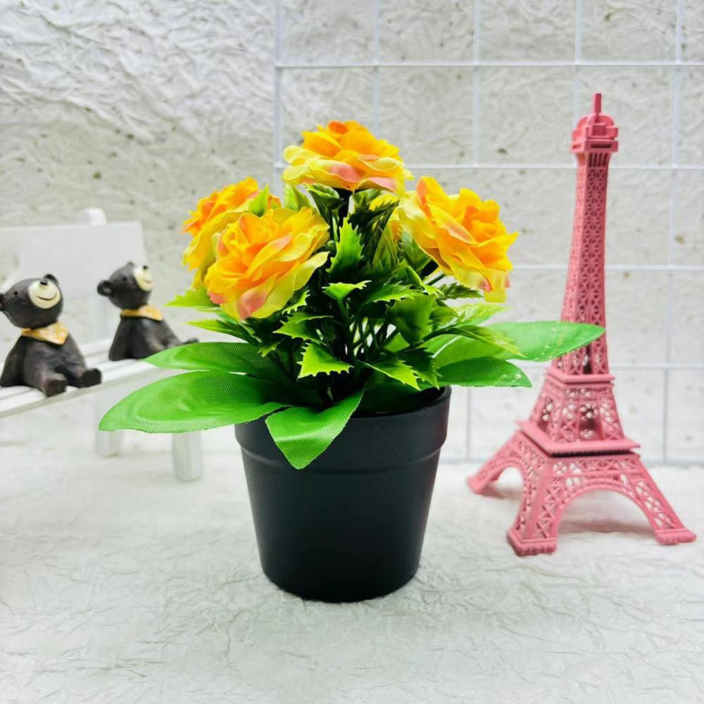 Bonsai Realistic Rose Room Decoration For Store Window Display And Events
