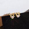 Sweet Temperament Bow Diamond Earrings Stud Earrings Female Super Fairy Mori Earclips No Ear Piercings